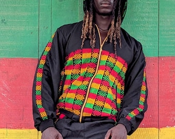 Kente Hoodie, Afrikanischer Druck Hoodie, Unisex 90er Jahre Kleidung, Afrikanische Festival Kleidung, Hippie Jacke, Reißverschluss Hoodie, Kente Tuch, Rave Hoodie