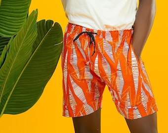 Colourful Mens Shorts, Summer Shorts, African Print Shorts, Festival Shorts, African Shorts, Sustainable Clothing, Board Shorts, Mens Co-ord