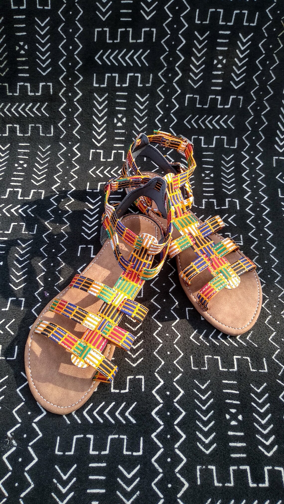ankara gladiator sandals