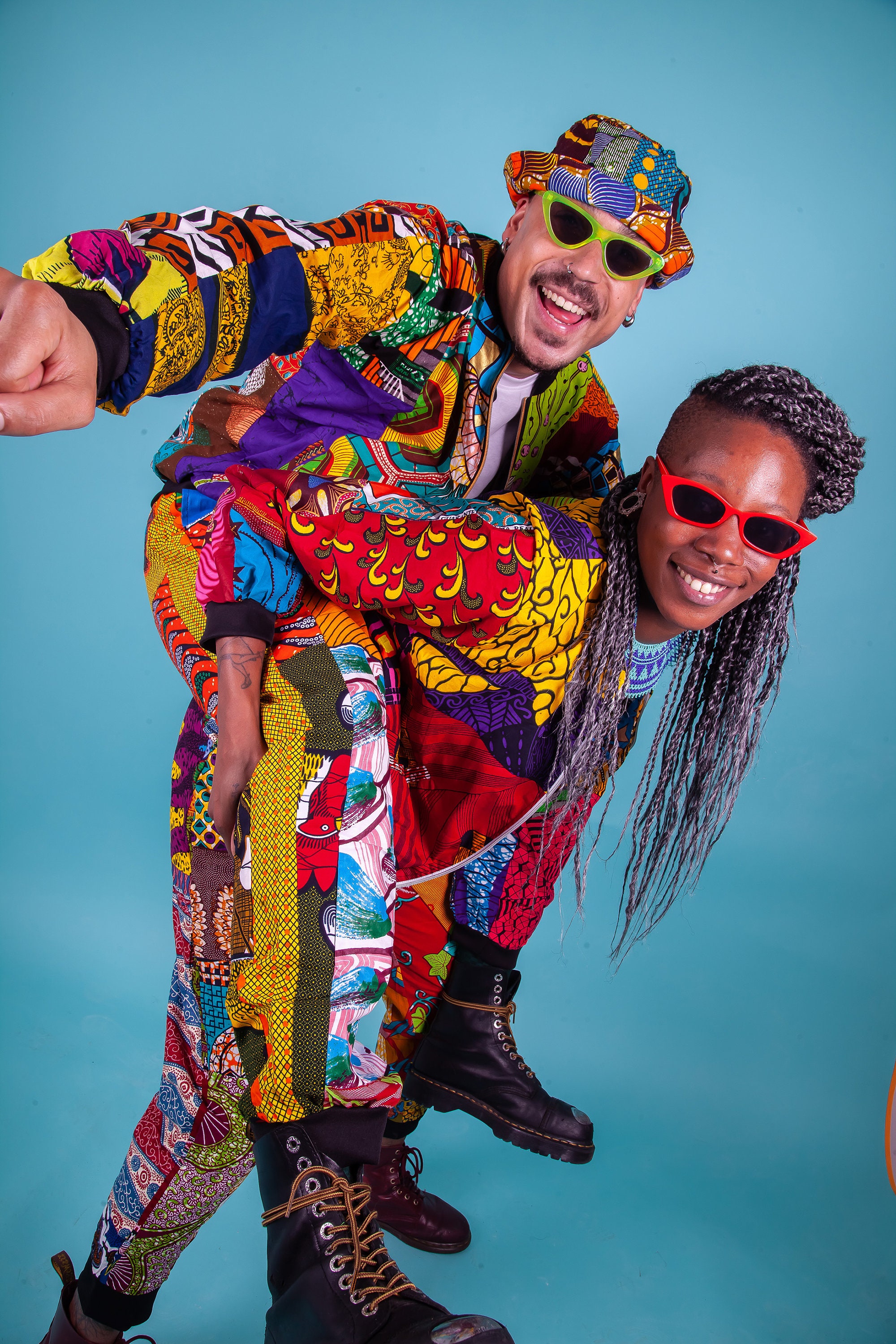 African Ankara Patchwork Trousers for Men Women, Afrocentric