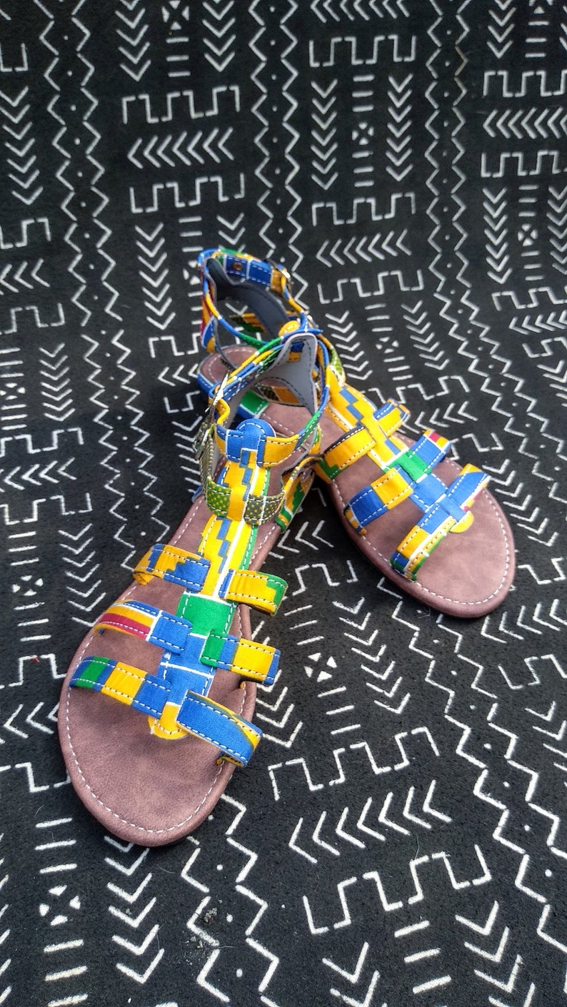 ankara gladiator sandals