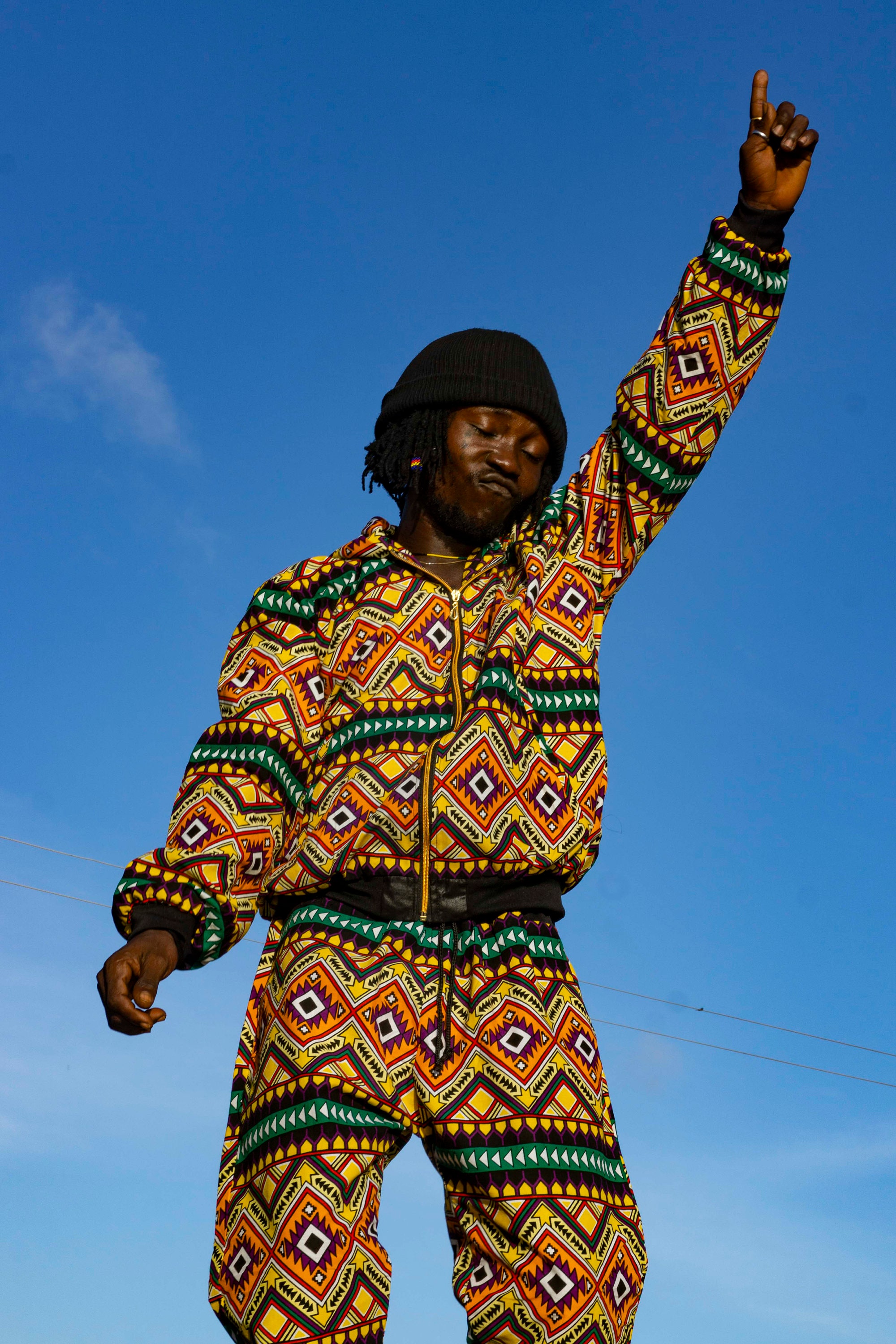 Funky Pattern Hooded Jacket, African Print Jacket, Festival Funky Pattern Hooded Jacket, African Print Jacket, Festival