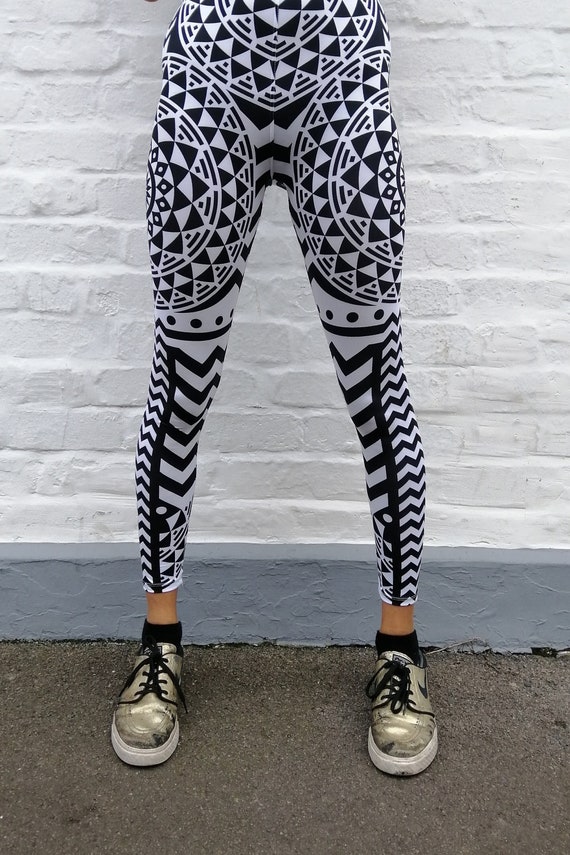 Daze Craze Leggings, Yoga Pants, Colourful Leggings, Hippie Clothing,  Meggings, Gym Clothing, Patterned Leggings, Monochrome Leggings 