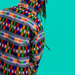 Unisex rainbow hooded jacket