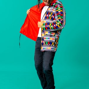 Unisex rainbow hooded jacket