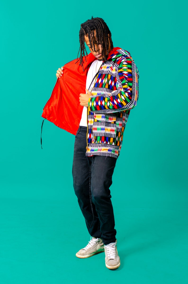 Unisex rainbow hooded jacket