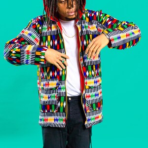 Unisex rainbow hooded jacket