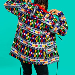 Unisex rainbow hooded jacket