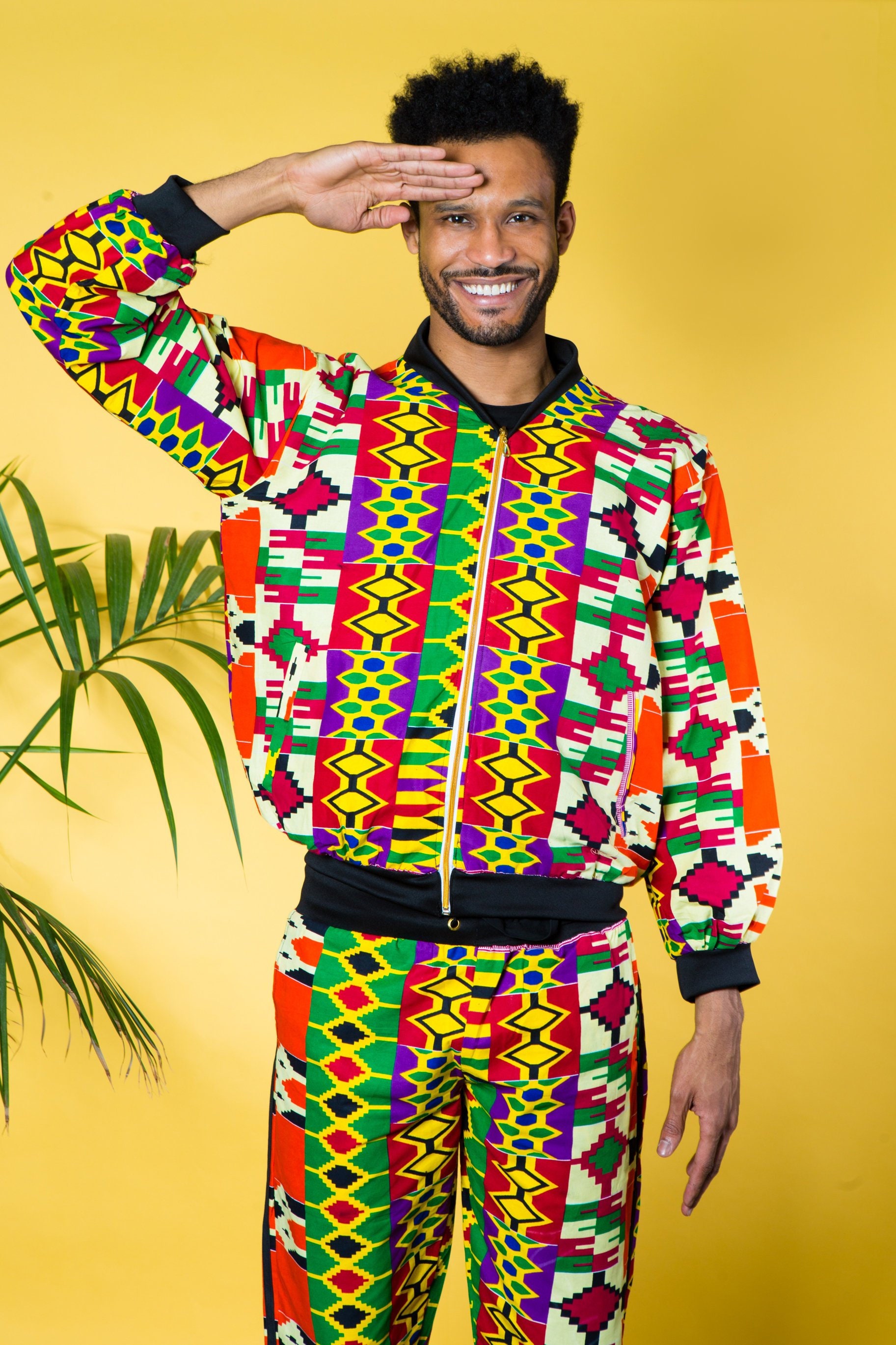 kente bomber jacket