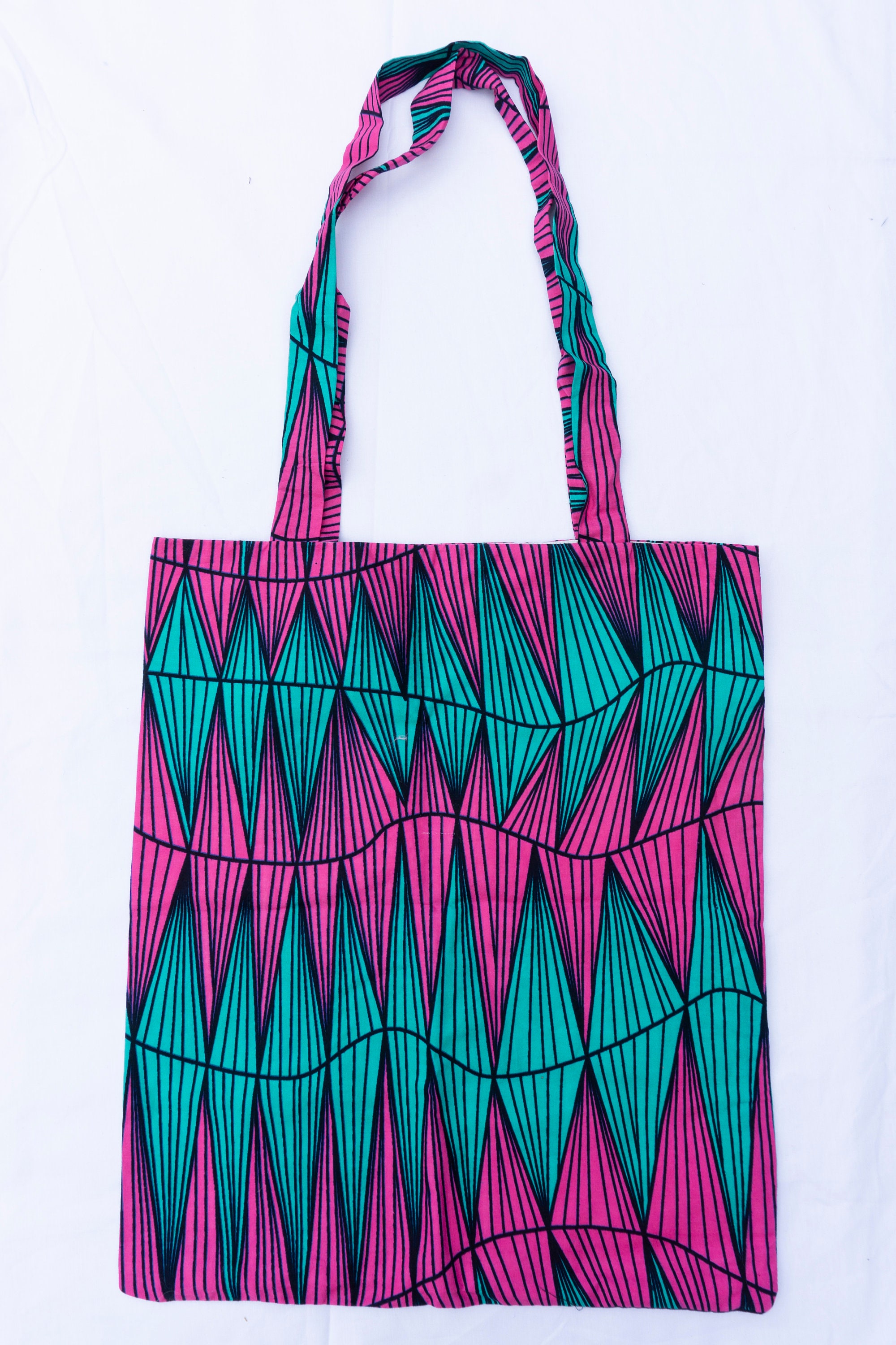 Zig Zag Tote Bag / Bolso de mano estampado africano / Bolso Etsy