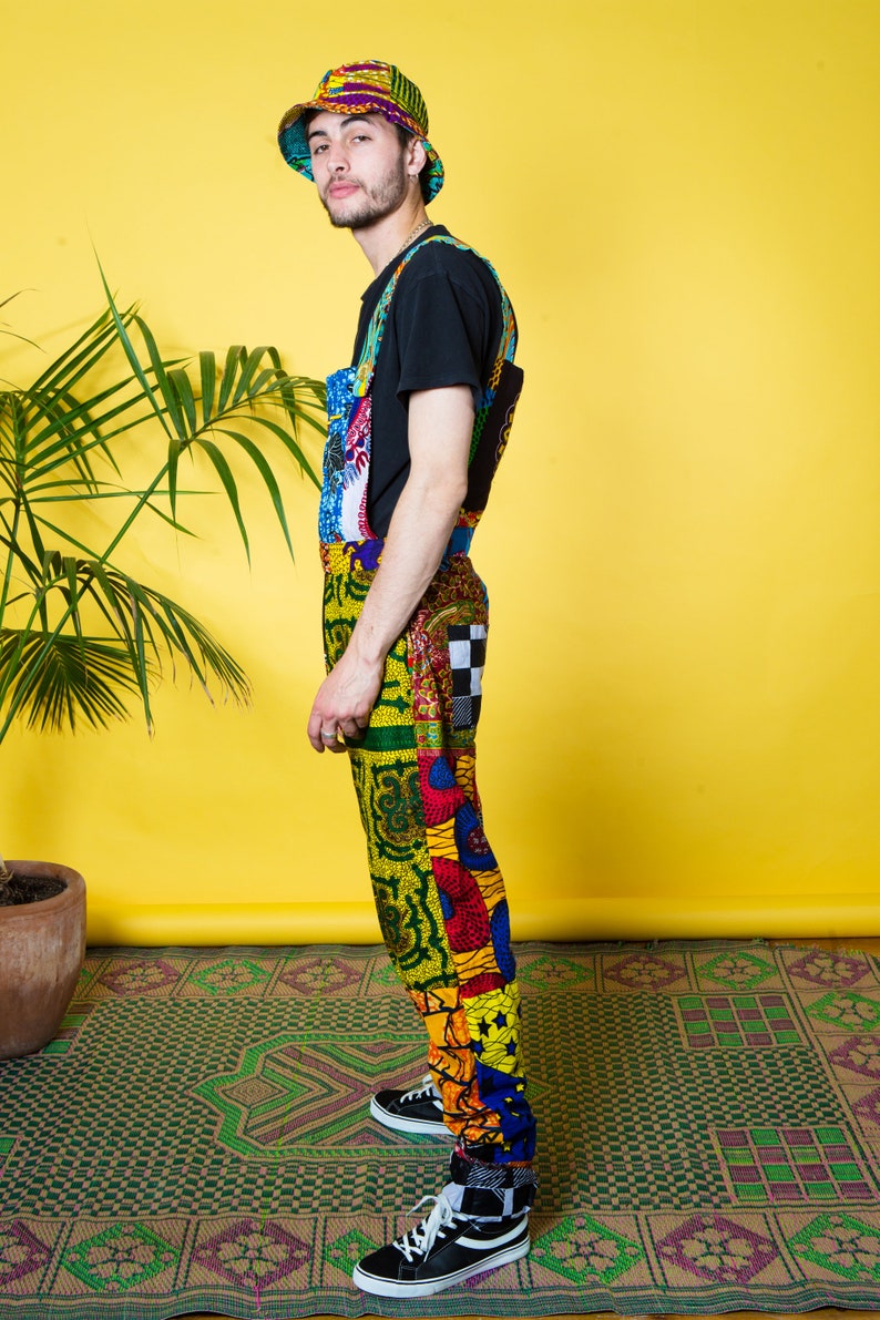 patchwork overalls