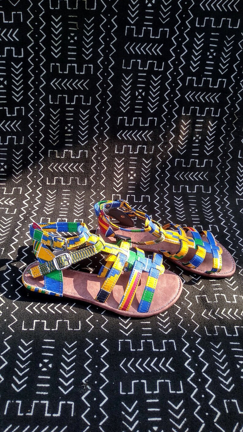 ankara gladiator sandals