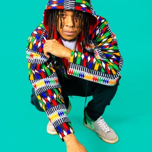 Unisex rainbow hooded jacket