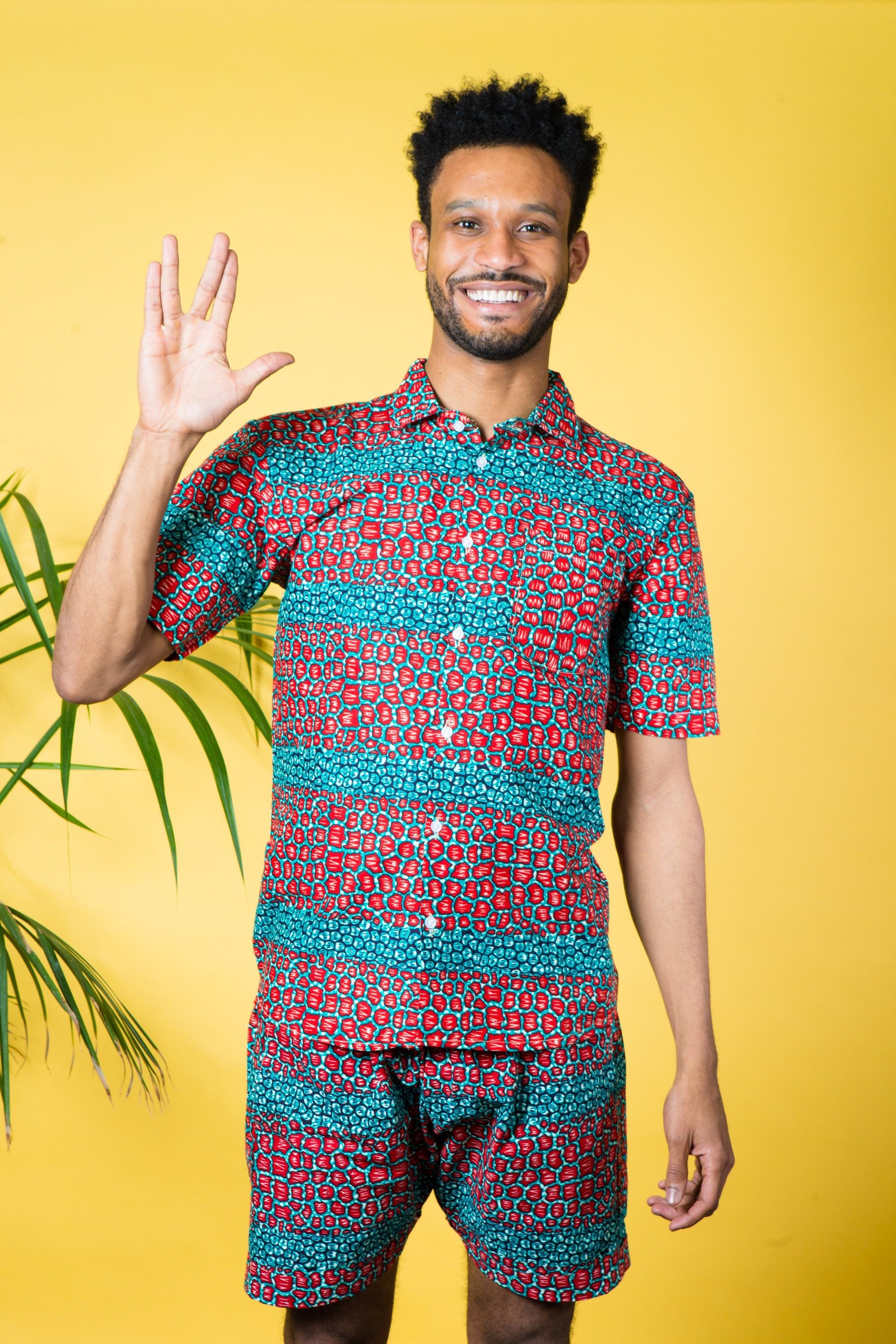 Image of Laughing Leopard Shorts/Mens Festival African Print Shorts Ankara Hippie Clothing Dashiki