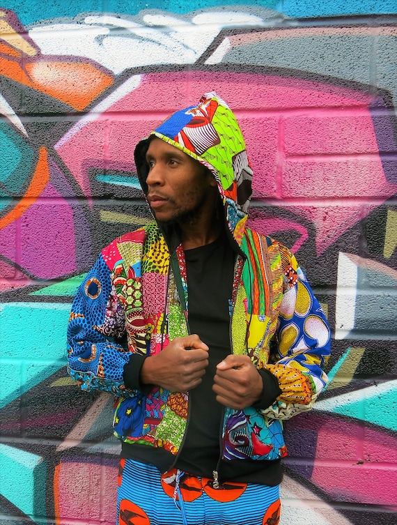 Festival Jacket, African Print Jacket, Patchwork Jacket, Aztec Hoodie, Hippie  Clothing, Festival Hoodie, Unisex Jacket, Sustainable Clothing 