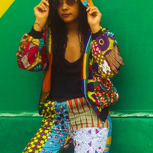 Festival Jacket, African Print Jacket, Patchwork Jacket, Aztec Hoodie, Hippie Clothing, Festival Hoodie, Unisex Jacket, Sustainable Clothing image 6