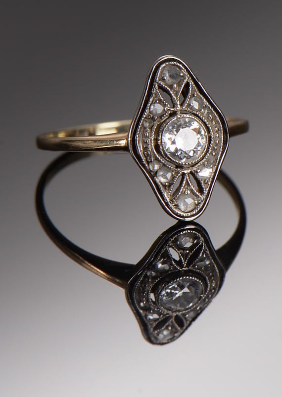 Anillo art déco - Etsy España