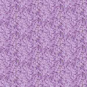 BLOOMERANG lilacs - Packed Flowers, lavender, 958-55 - cotton fabric by Jane Shasky for Henry Glass