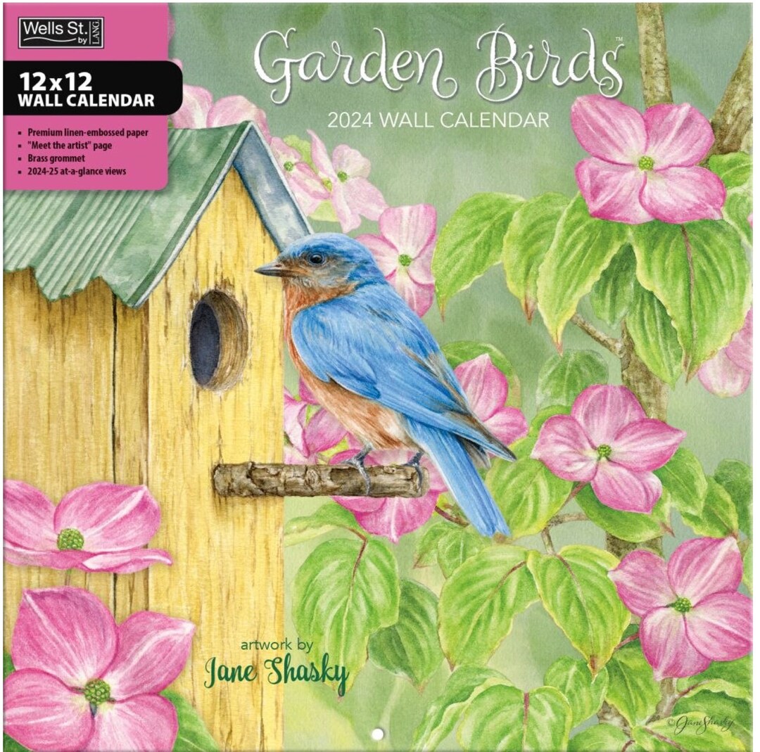 GARDEN BIRDS 2024 Calendar Wells St by LANG Original Art Etsy