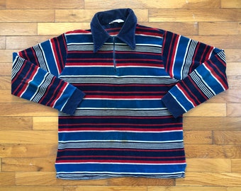 Vintage velour collared track shirt