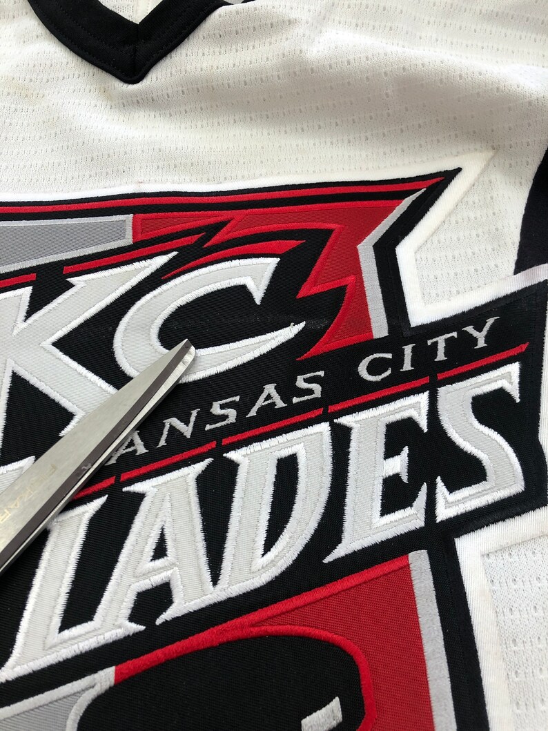 Vintage Kansas City KC Blades Hockey Jersey Youth Boy's S Etsy