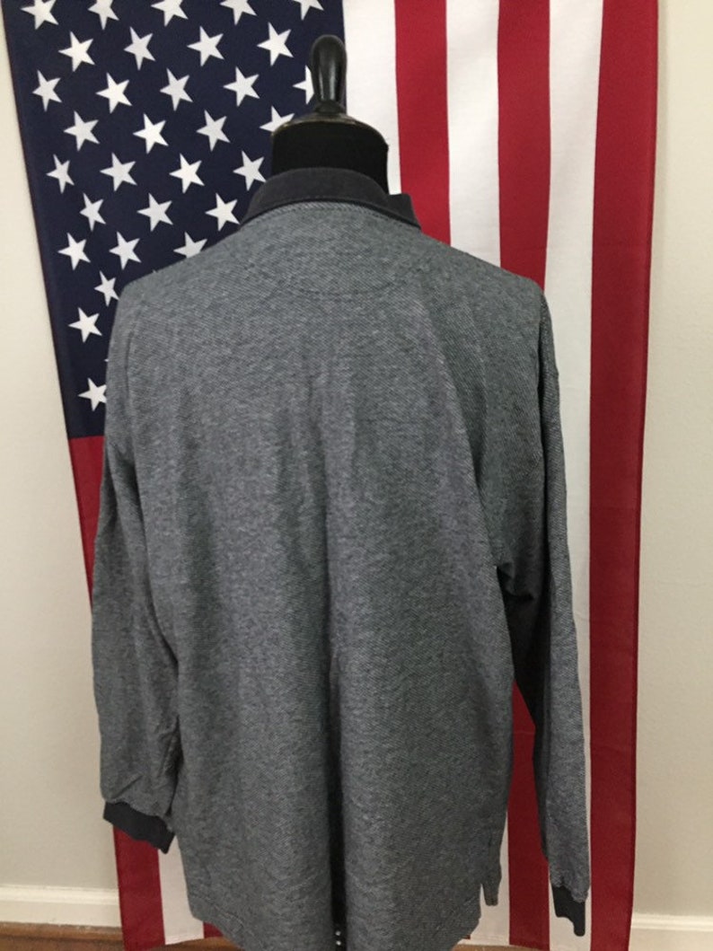 vtg Big Dogs Grey Flannel Polo Shirt size 2XL ~ 19607