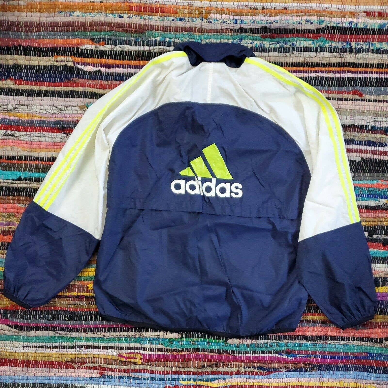 MEDIUM Men's Vtg 90s Adidas Nylon Windbreaker Jacket Navy - Etsy