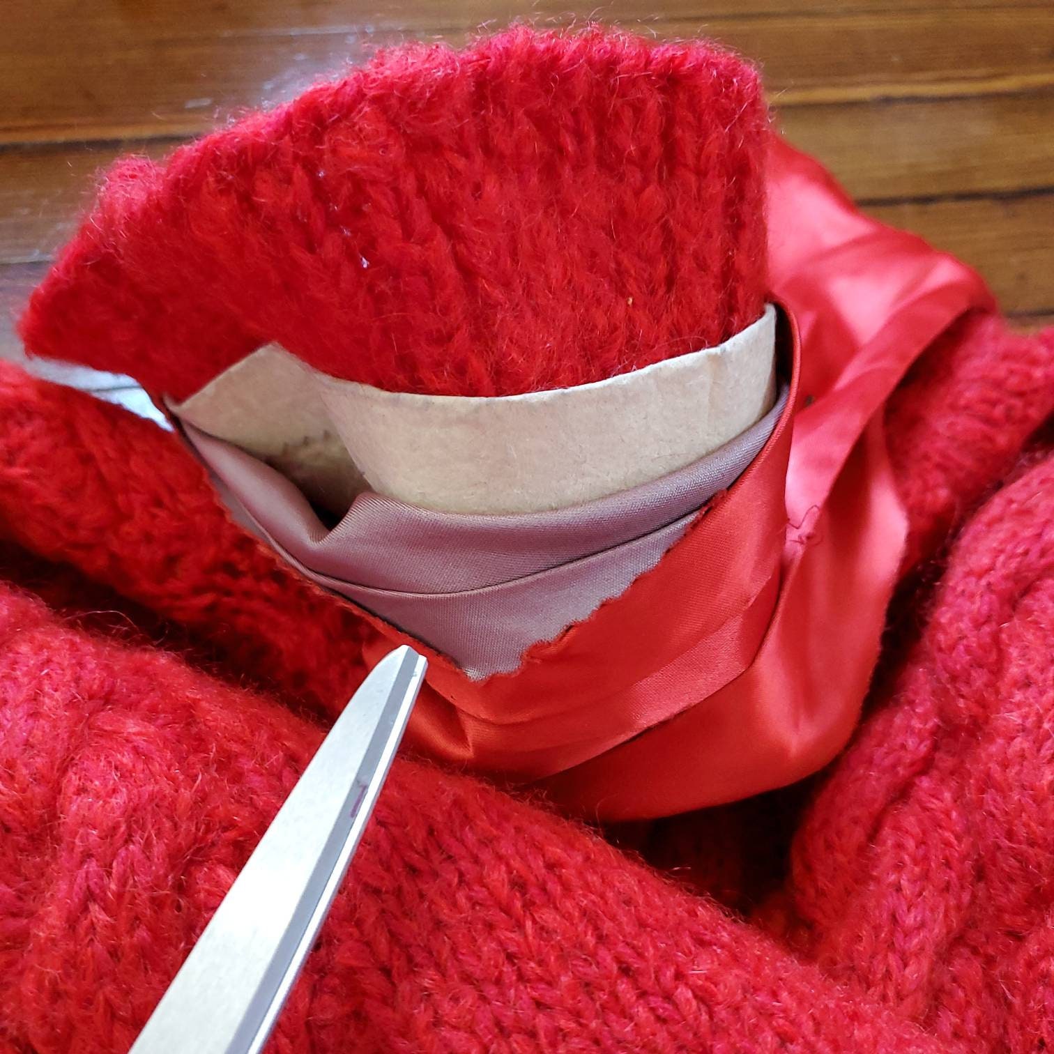 XL Women's Vtg 70s Red Thick Wool Cardigan Sweater 2f829p - Etsy