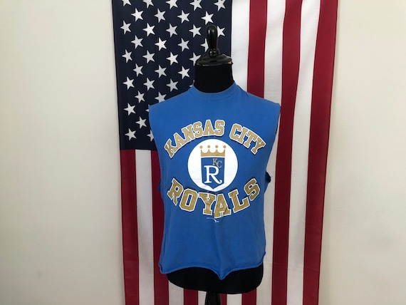 Large Vintage 90s Kansas City Royals Cut off Tank Top T-shirt 