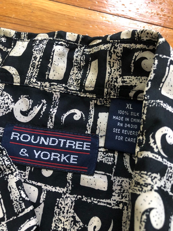 vtg Roundtree Yorke 100% Silk Lightweight Hawaiia… - image 4