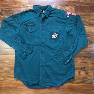 15.5 Medium men&#39;s vtg 50s 60s Boy Scout Sanforized Shirt 2f552p
