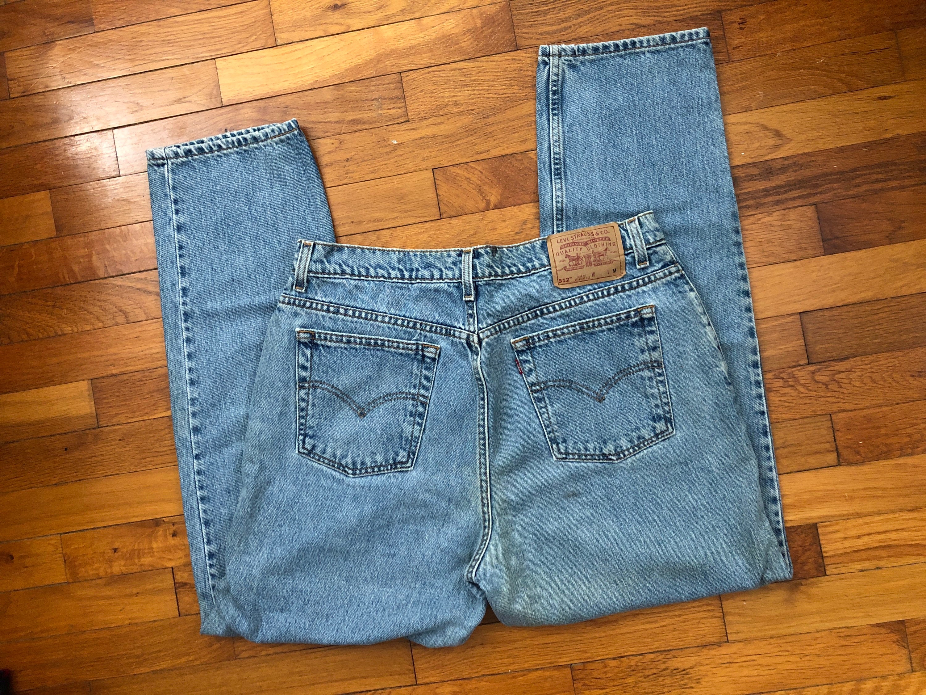 Vintage 90s Levi's 512 Slim Fit Straight Mom Jeans - Etsy Denmark