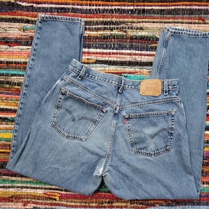 37x34 men&#39;s vtg 90s Levi&#39;s 560 Loose Fit Jeans High Waisted baggy g109 brg