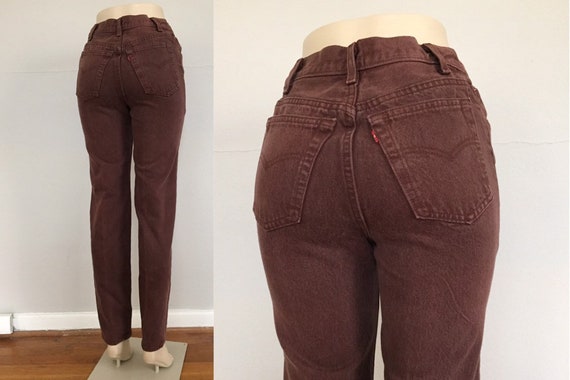 brown levi jeans