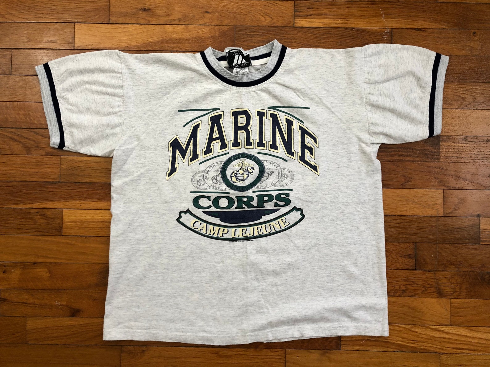 90s USMC Marines Camp Lejeune Shirt mens LARGE 2D445 | Etsy