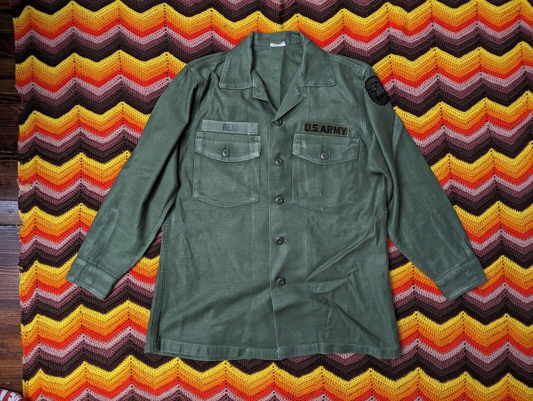 1960'S US military utility shirt, made in USA, men's size S, vintage /eaa514173