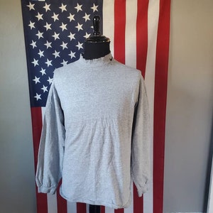 XL men&#39;s vtg 90s Nike Mock Neck Swoosh Shirt made in usa grey gym golf 2f722p