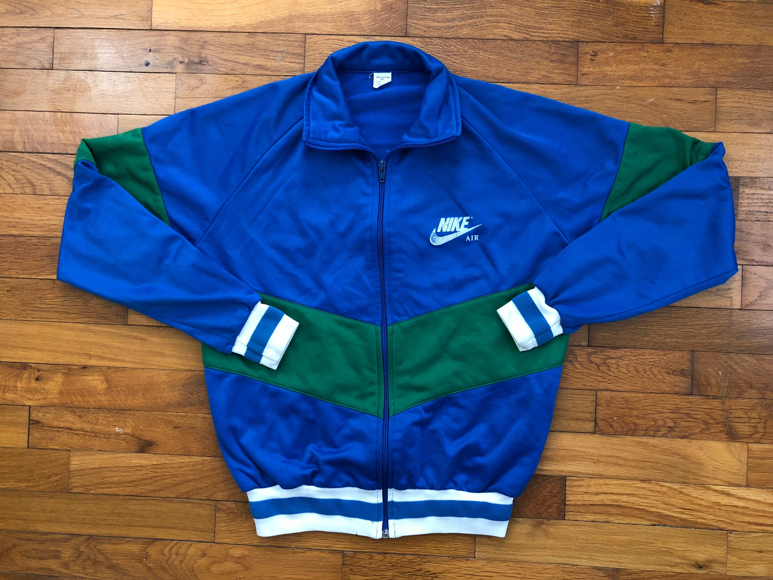80s Nike Air Max Track Sweatshirt Jacket Men's SMALL