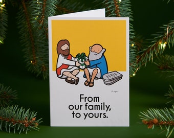 Hanukkah Christmas Cards 2020, Hanukkah and Christmas Cards, Hanukkah Greeting Cards, Diversity Holiday Cards, Mixed Faith Card for Hanukkah