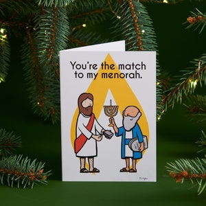 Funny Hanukkah Cards 2020, Cute Hanukkah Cards Handmade, Happy Hanukkah Cards, Interfaith Holiday Cards, Chrismukkah Cards, Chanukah Cards