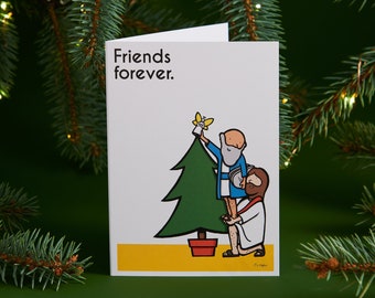 Christmas and Hanukkah Cards, 2020 Hanukkah Cards, Humorous Hanukkah Christmas Cards, Christmas Hanukkah Cards, Mixed Holiday Cards Cartoon