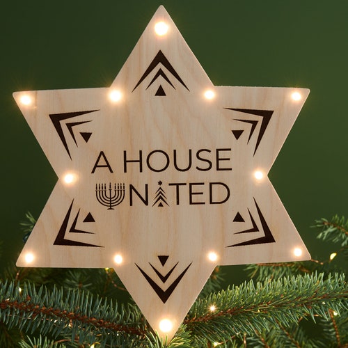 Star of David Tree Topper A House United™ Jewish Christmas Etsy