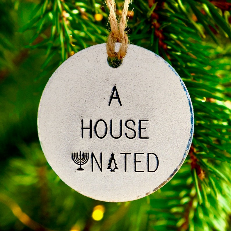 Interfaith Christmas Ornaments/Hanukkah Decorations/Jewish Christmas Ornaments/A House United™/Interfaith Ornaments/Jewish Ornaments image 1