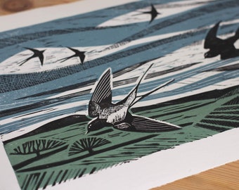 The spring awakens limited edition linocut