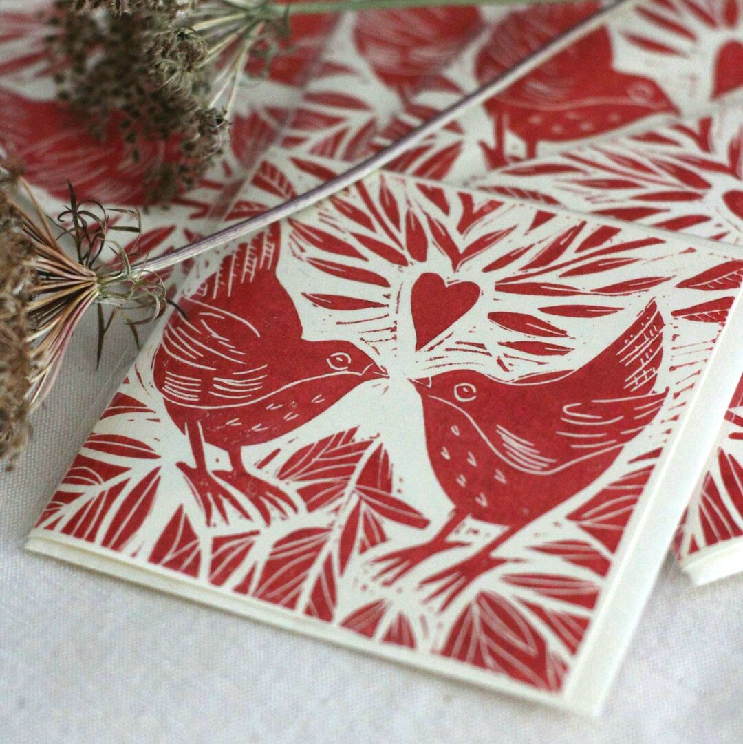 Love Birds Wedding/anniversary/valentines Card 4x4 Inch - Etsy UK