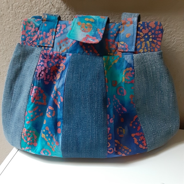 Denim & Batik Handbag