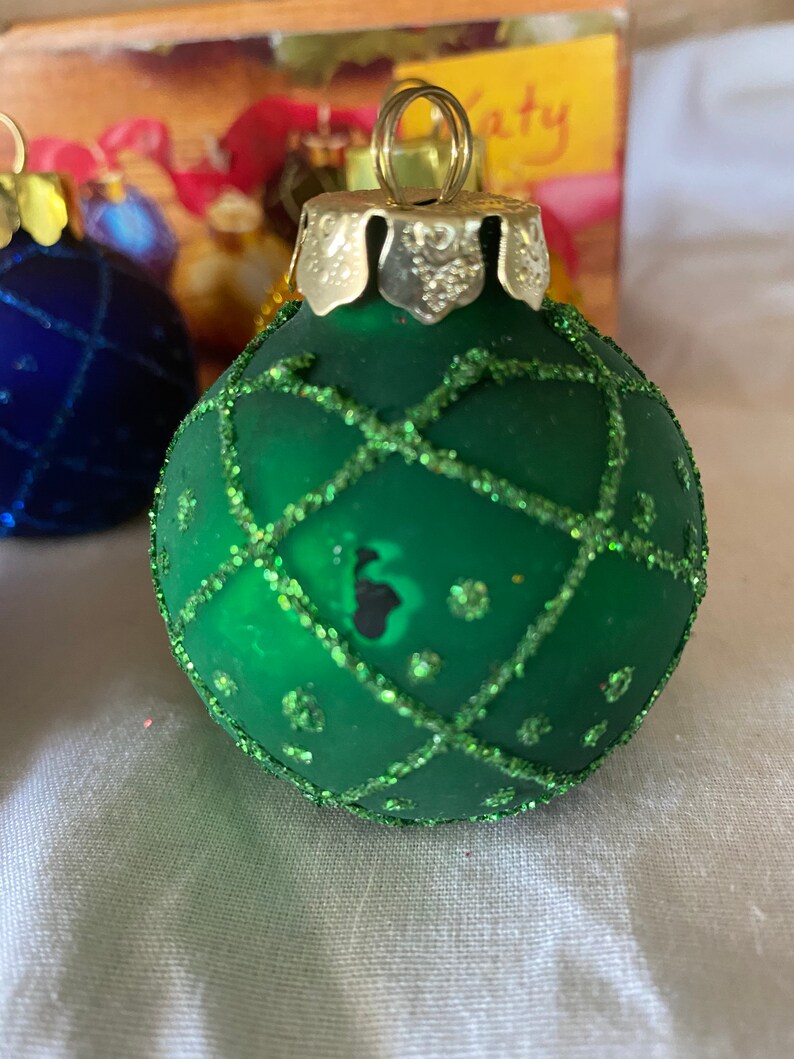 Ornament Place Card Holders Vintage Set of Four Gold Red Blue Etsy