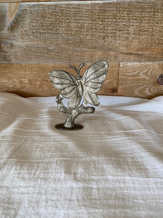 Butterfly Earring Holder Tree Vintage Metal Butterfly Earring