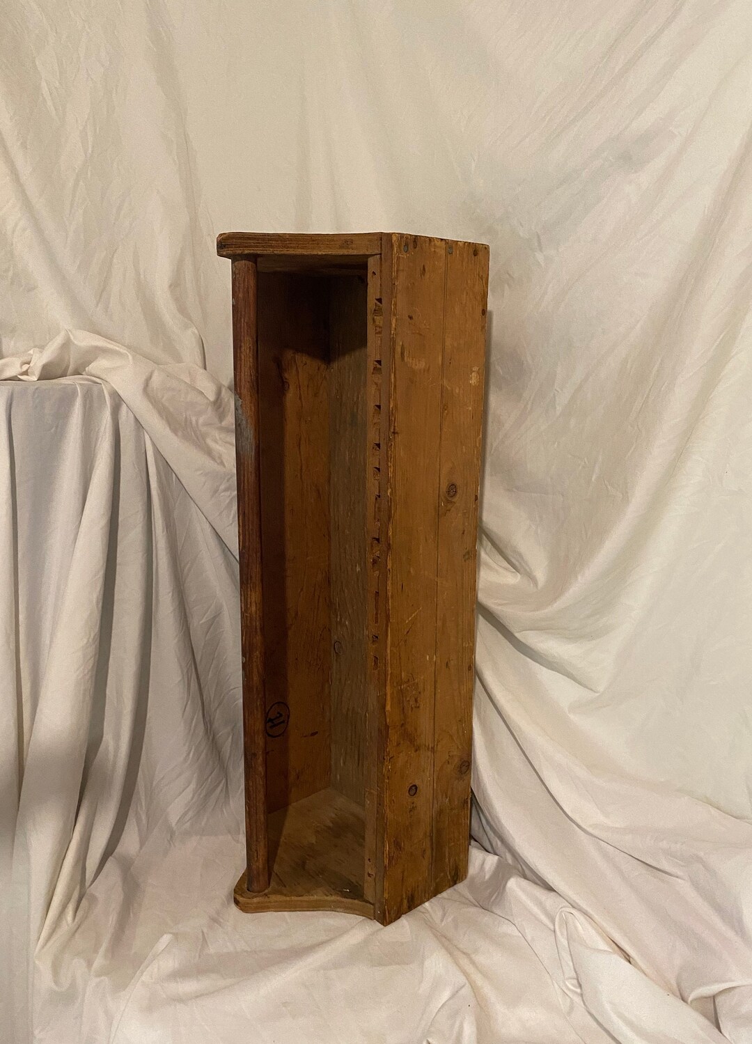 Wooden Tool Box Tool Caddy Homemade Vintage Tool Holder Caddy Round