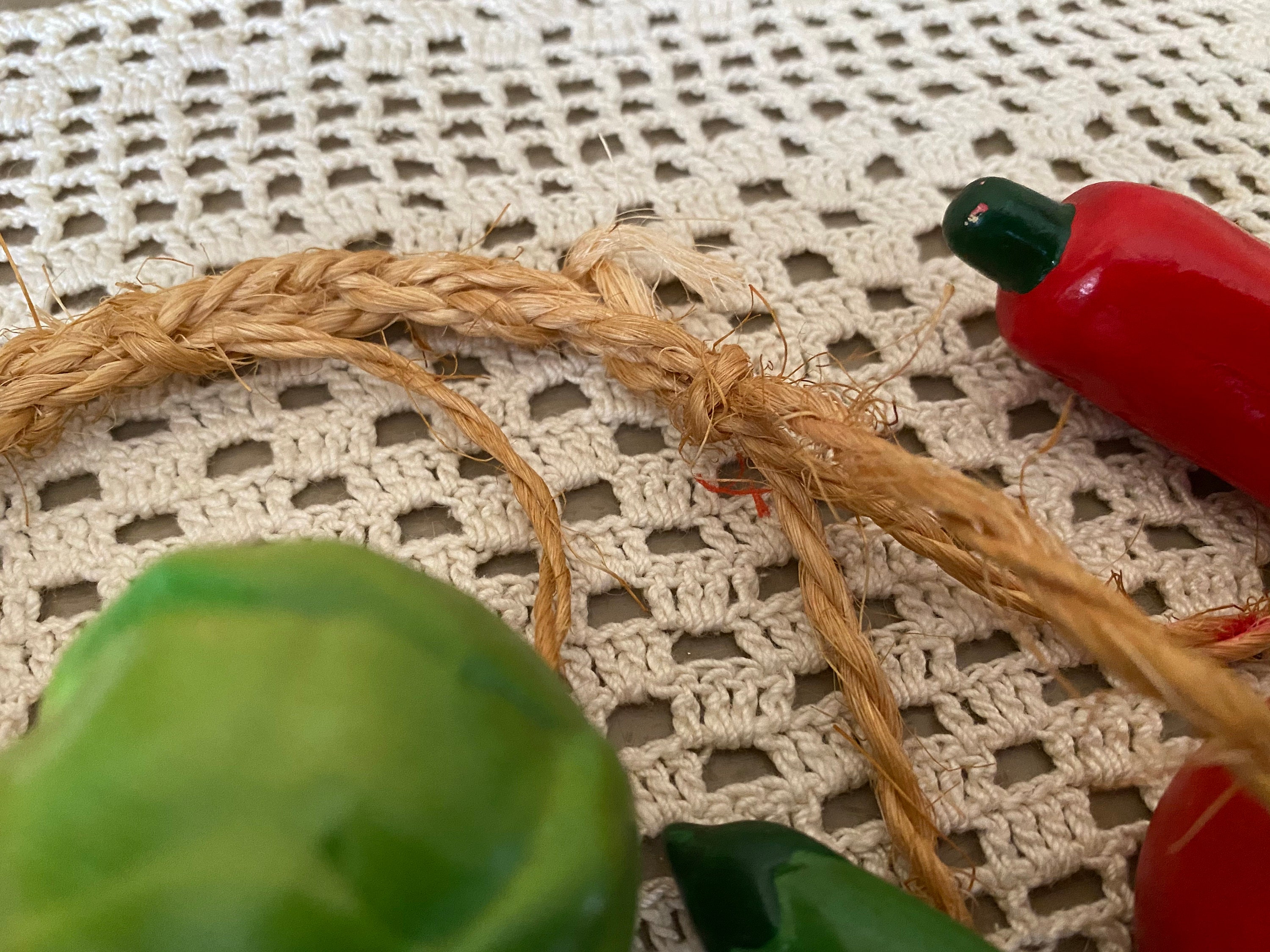 Ceramic Vegetable Kitchen Wall Decor Hanging on Rope Vintage Etsy